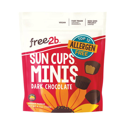 Free 2B Sun Cups Dark Chocolate Miniatures, 4.2 Oz., Case of 6