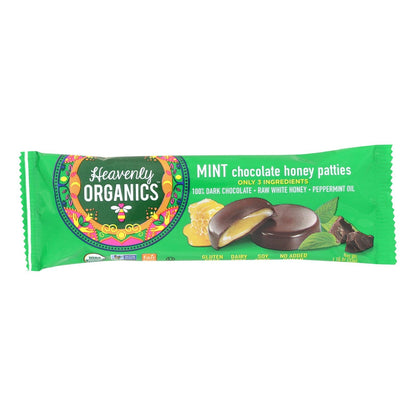 Heavenly Organics Chocolate Mint Honey Patties - 1.2 Oz - Pack of 16