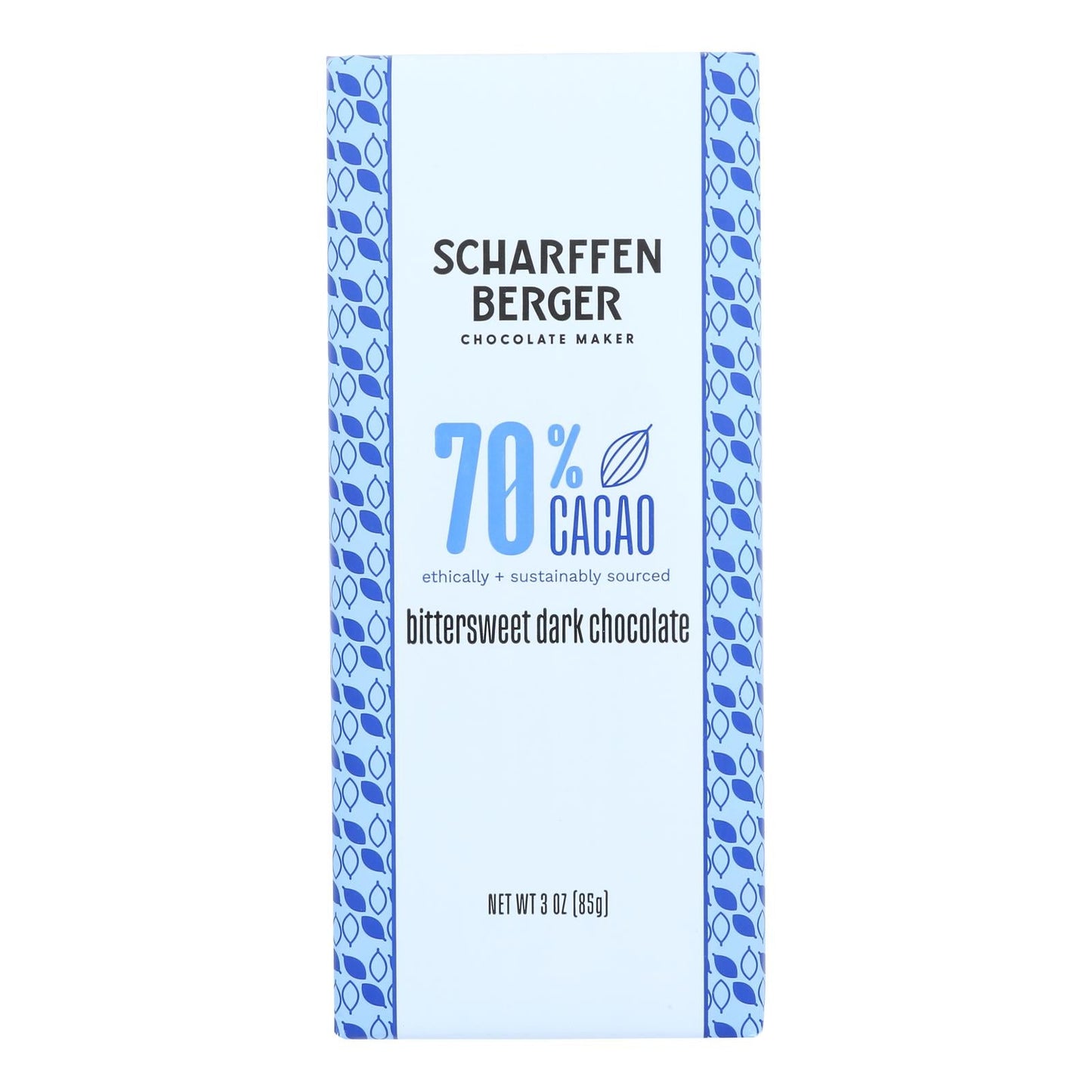 Scharffen Berger 70% Cacao Bittersweet Bar: Rich Dark Chocolate (3 oz, 12 Pack)