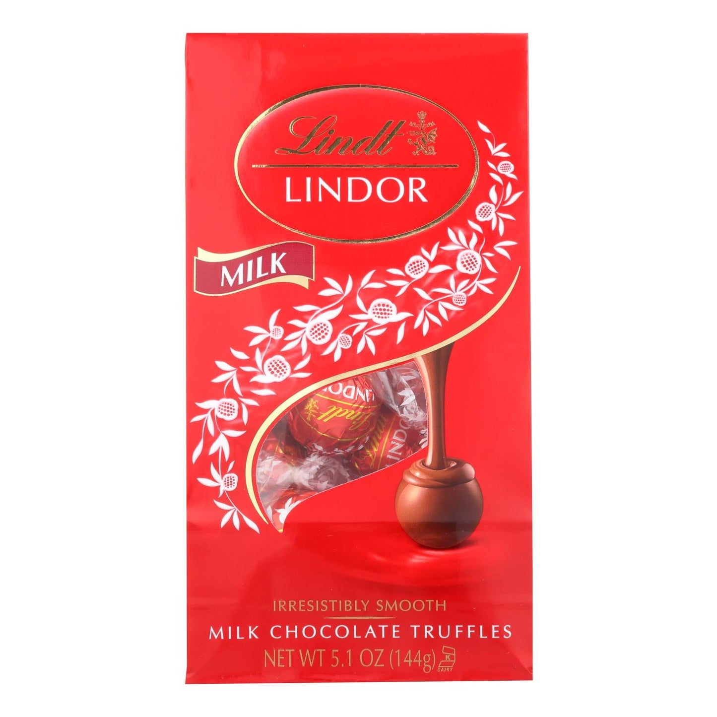 Lindt Lindor Milk Chocolate Truffles, 5.1 oz, Pack of 6