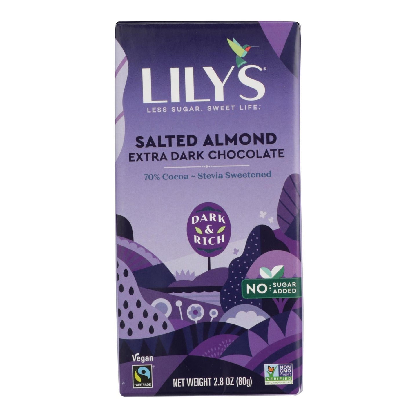 Lily's Salted Almond Classic Milk Chocolate Bar - 2.80 Oz., Pack of 12