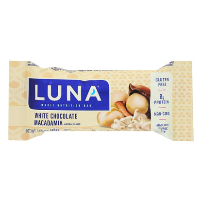 Luna Bar - Organic White Chocolate Macadamia Nut, 1.69 Oz, 15-Count Case