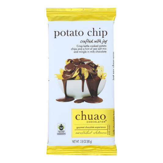 Chuao Chocolatier Potato Chip Deliciously Enrobed in Creamy Milk Chocolate - Case of 12 - 2.8 O