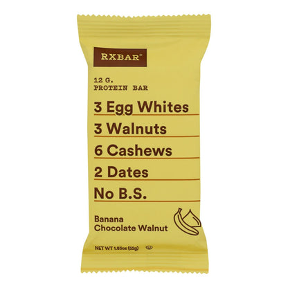 Rxbar Protn Bar - Ban Chocolate Walnut - Case of 12 - 1.83 Oz