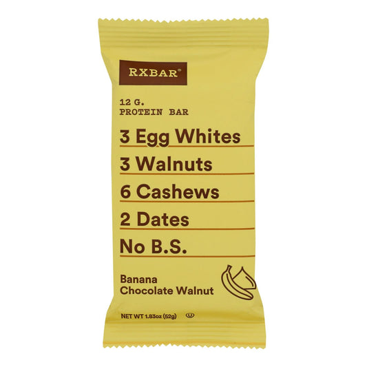 Rxbar Protn Bar - Ban Chocolate Walnut - Case of 12 - 1.83 Oz