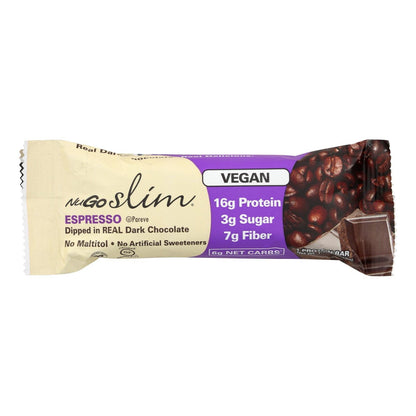 NuGo Slim Espresso Protein Bar, Pack of 12, 1.59 Oz. Bars