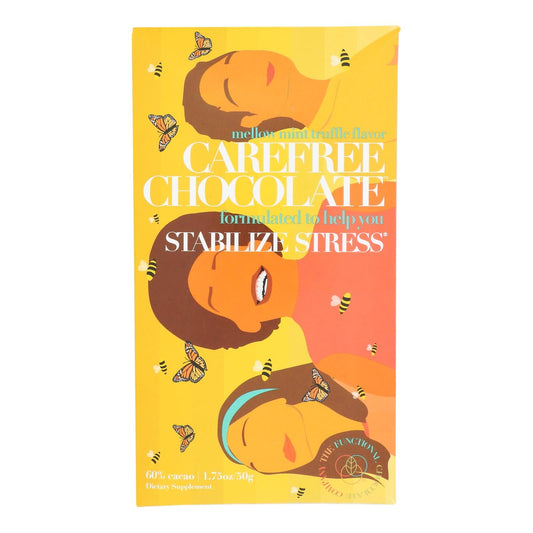 The Functional Chocolate Co. Chocolate Bar Carefree Case of 12 - 1.75 oz Each