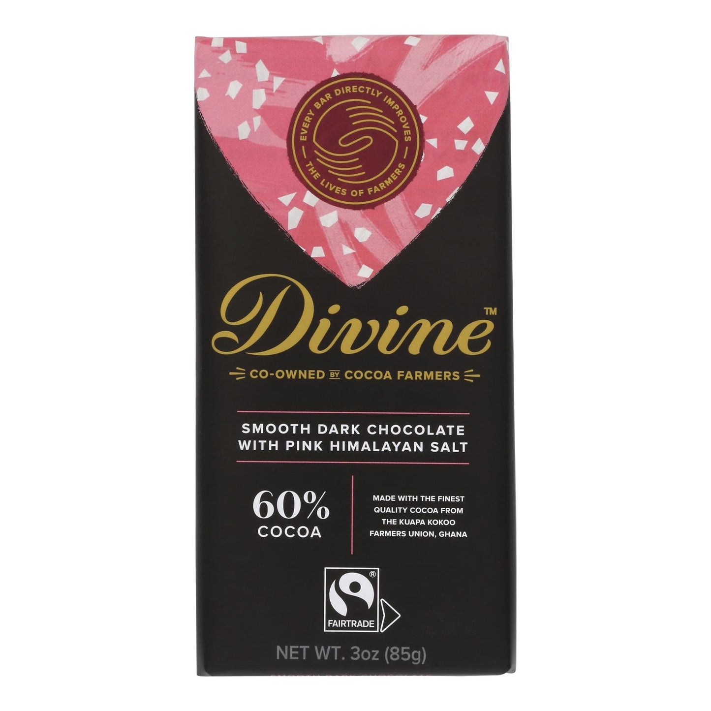 Divine Himalayan Pink Salt Choc Nibs - Case of 12 - 3 Oz