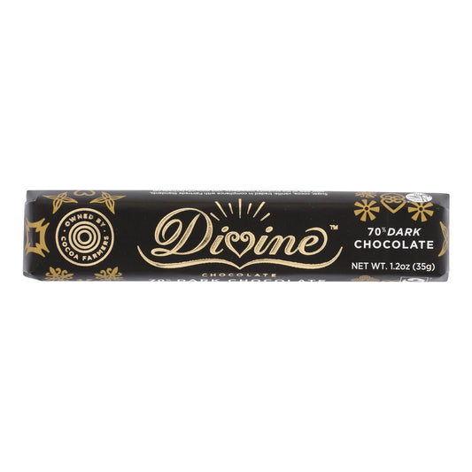 Divine Dark Chocolate Snack Bars - Case of 18 - 1.2 Oz Each