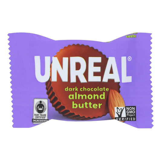 Unreal Dark Chocolate Almond Butter Cups - Pack of 40