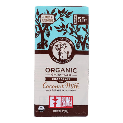 Equal Exchange Organic Dark Chocolate Coconut Bars - 12 Bars - 2.8 Oz