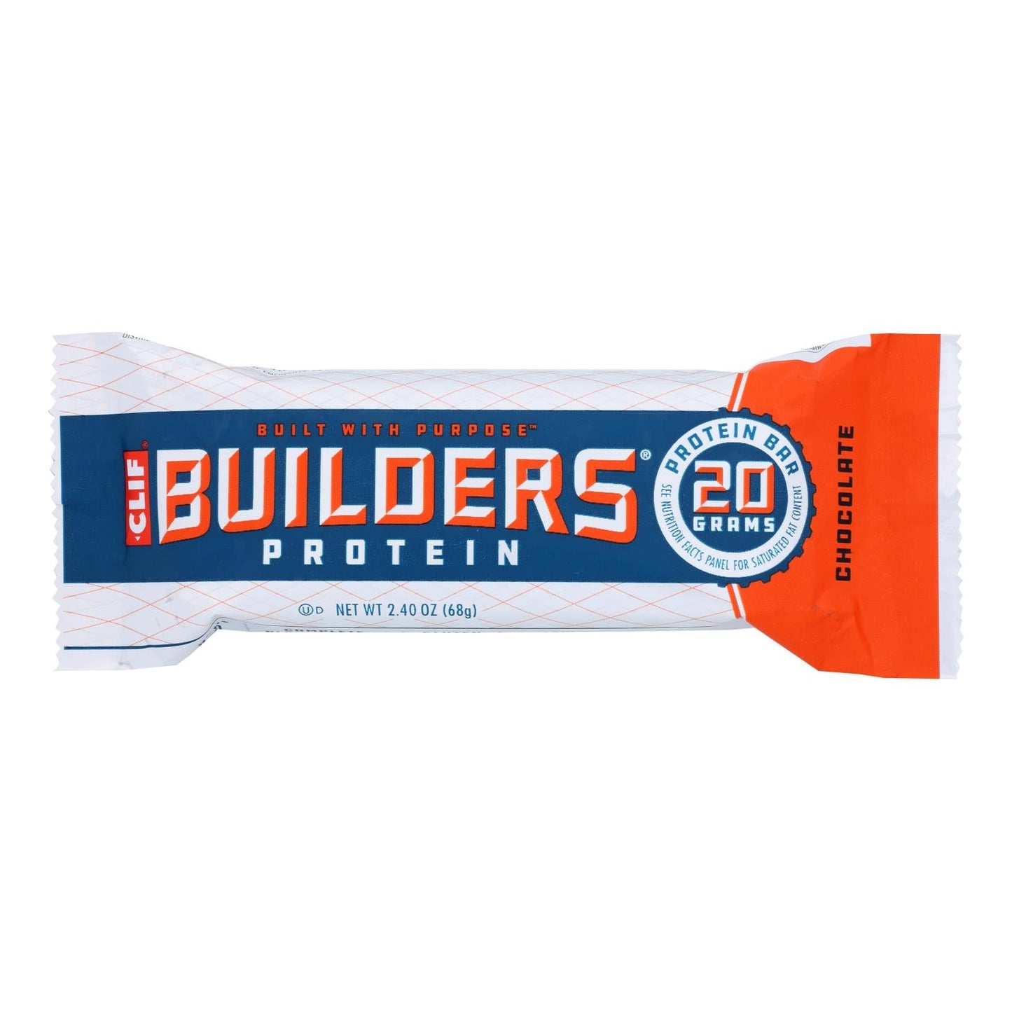 Clif Builder's Protein Bar, Chocolate Chip, 2.4 oz, Pack of 12