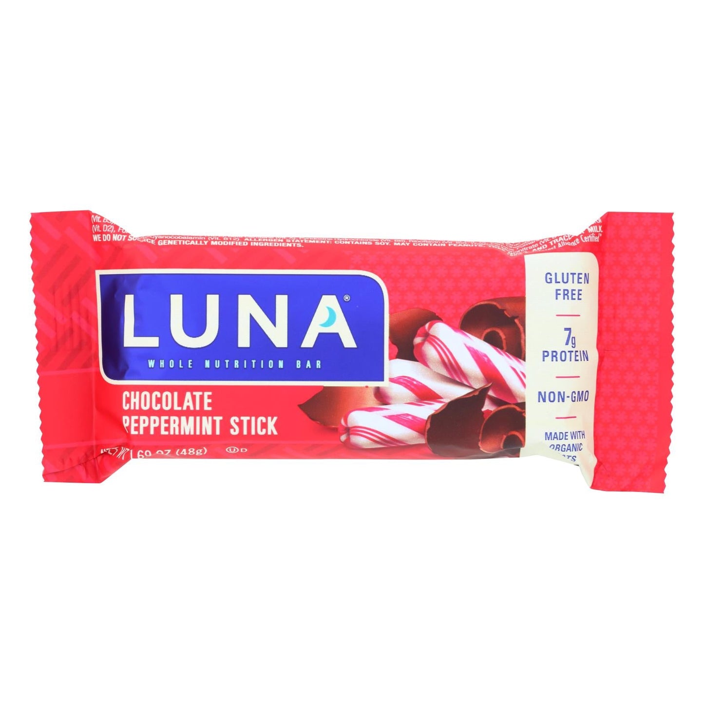 Luna Bar Organic Chocolate Peppermint - Case of 15 | 1.69 oz
