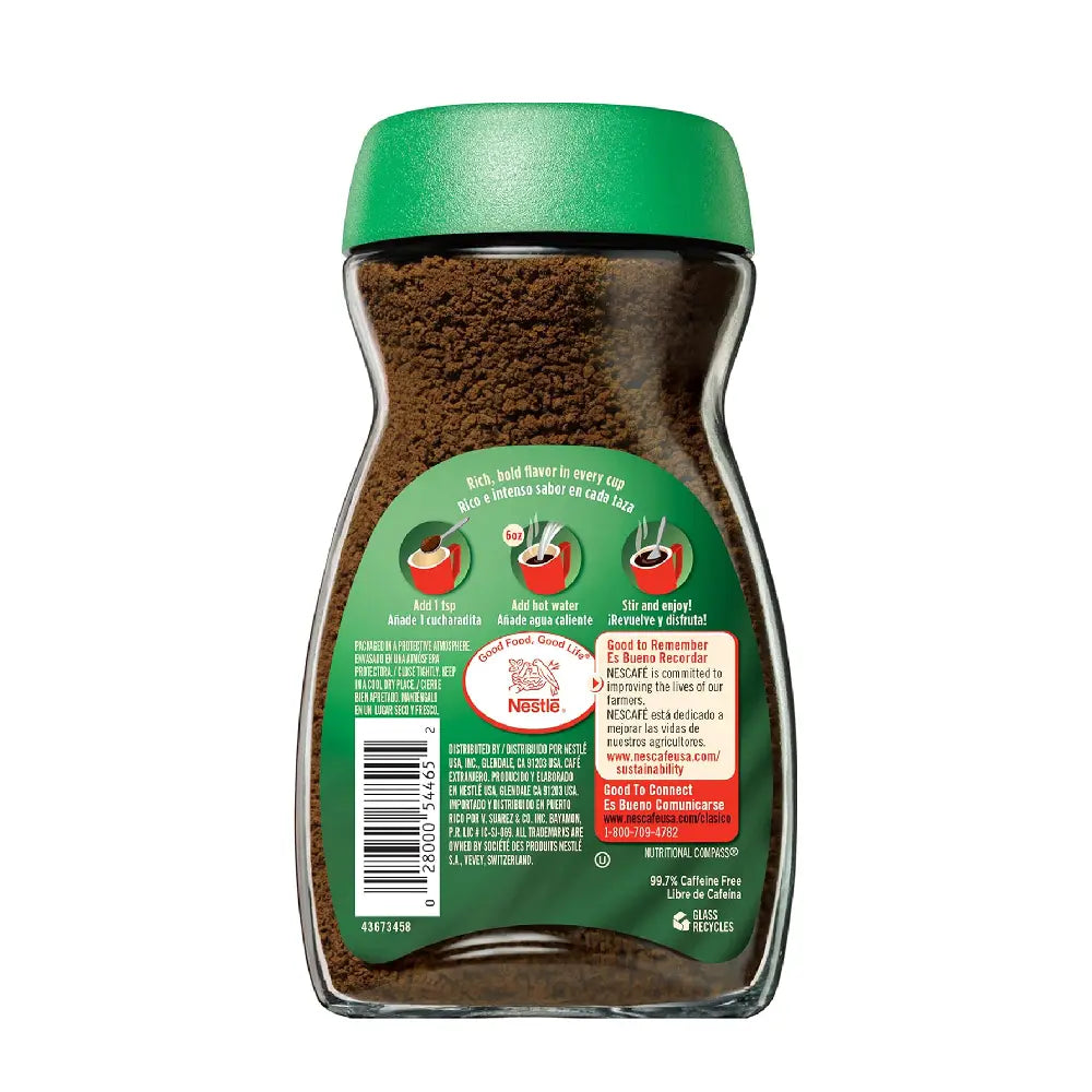 Nescafe Clasico Decaf Instant Coffee 3.5 oz