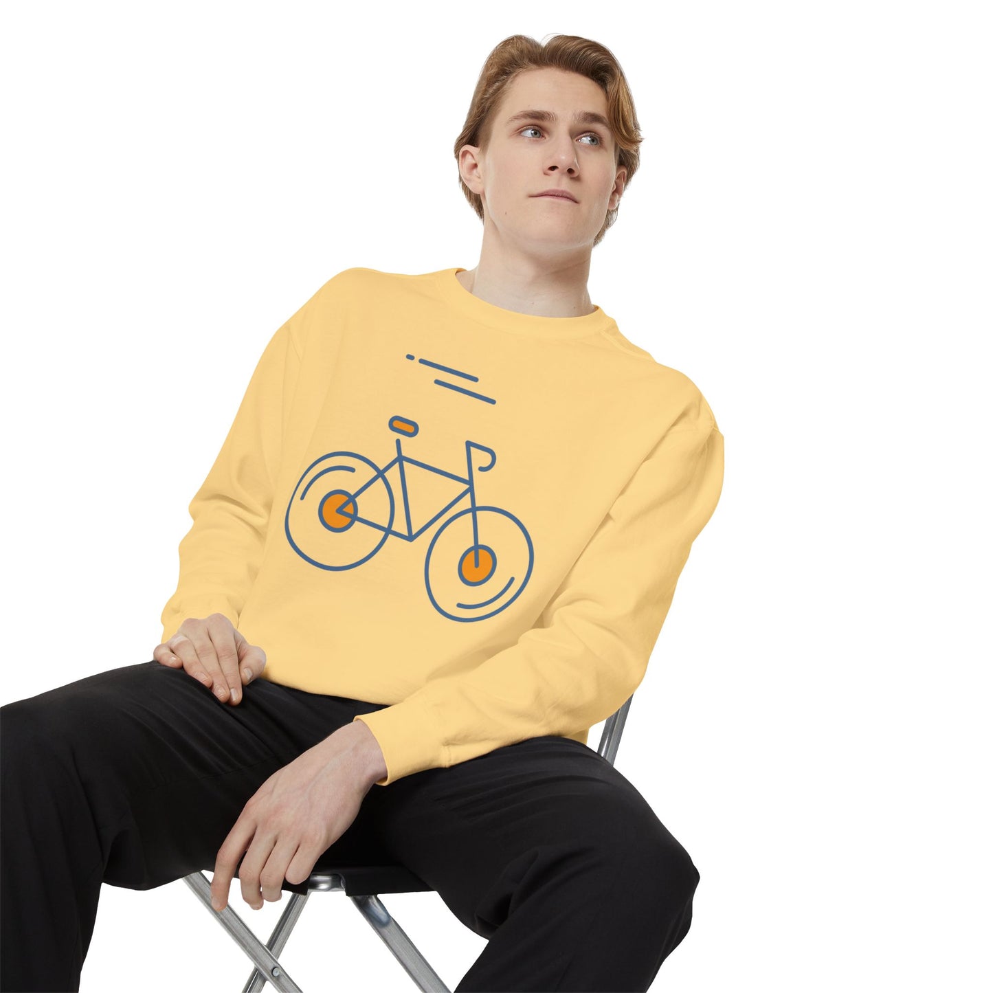 SW-063ML-24 Unisex Warm Garment-Dyed Sweatshirt