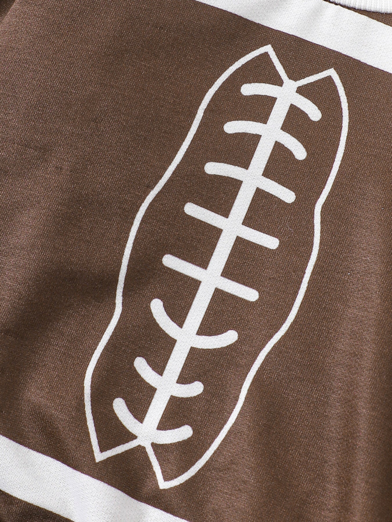 Children's Football Print Round Neck Top & Pants Set