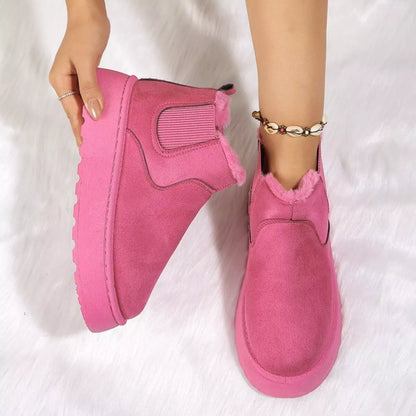 Round Toe Platform Ankle Boots