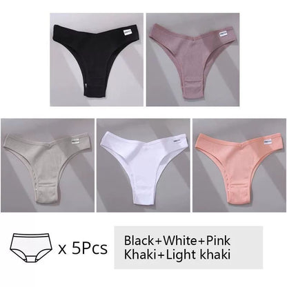 5Pcs Set Women Panties Cotton Underwear M-XL Comfo