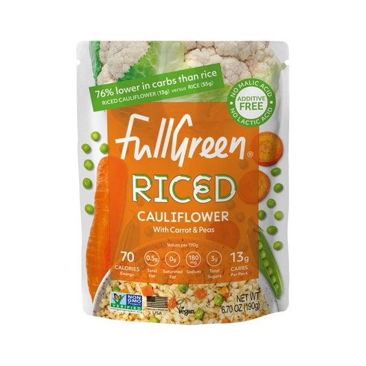 Fullgreen Rice Cauliflower Carrot Peas, 6.7 Oz Pack of 6