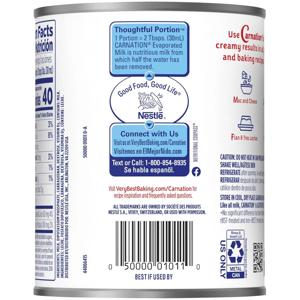 Nestle Carnation Evaporated Milk 12 oz