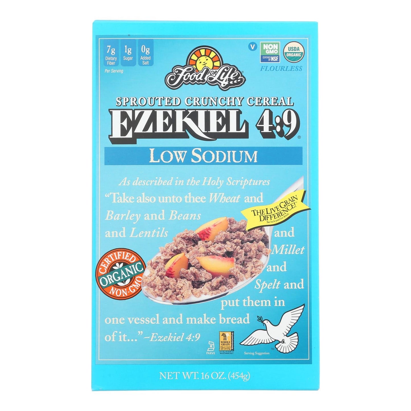 Food For Life Ezekiel 4:9 Sprouted Grain Low Sodium Crunchy Cereal - 6 Pack - 16 Oz