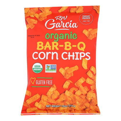 R. W. Garcia Organic Bar-B-Q Corn Chips - 7.5 oz Pack (Case of 12)