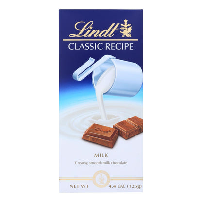 Lindt Classic Milk Chocolate Bar | 31% Cocoa | 4.4 Oz | Case of 12