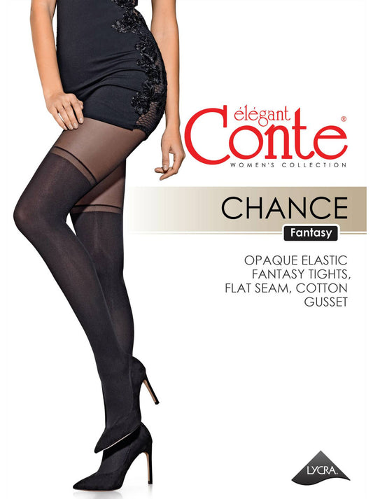 Conte Chance 50 Den - Fantasy Opaque Women's Tights with Imitation Golfs (16С-136СП)