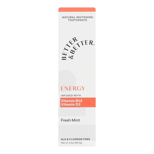 Better & Better Energy Fresh Mint Toothpaste - 3.4 Fl. Oz.