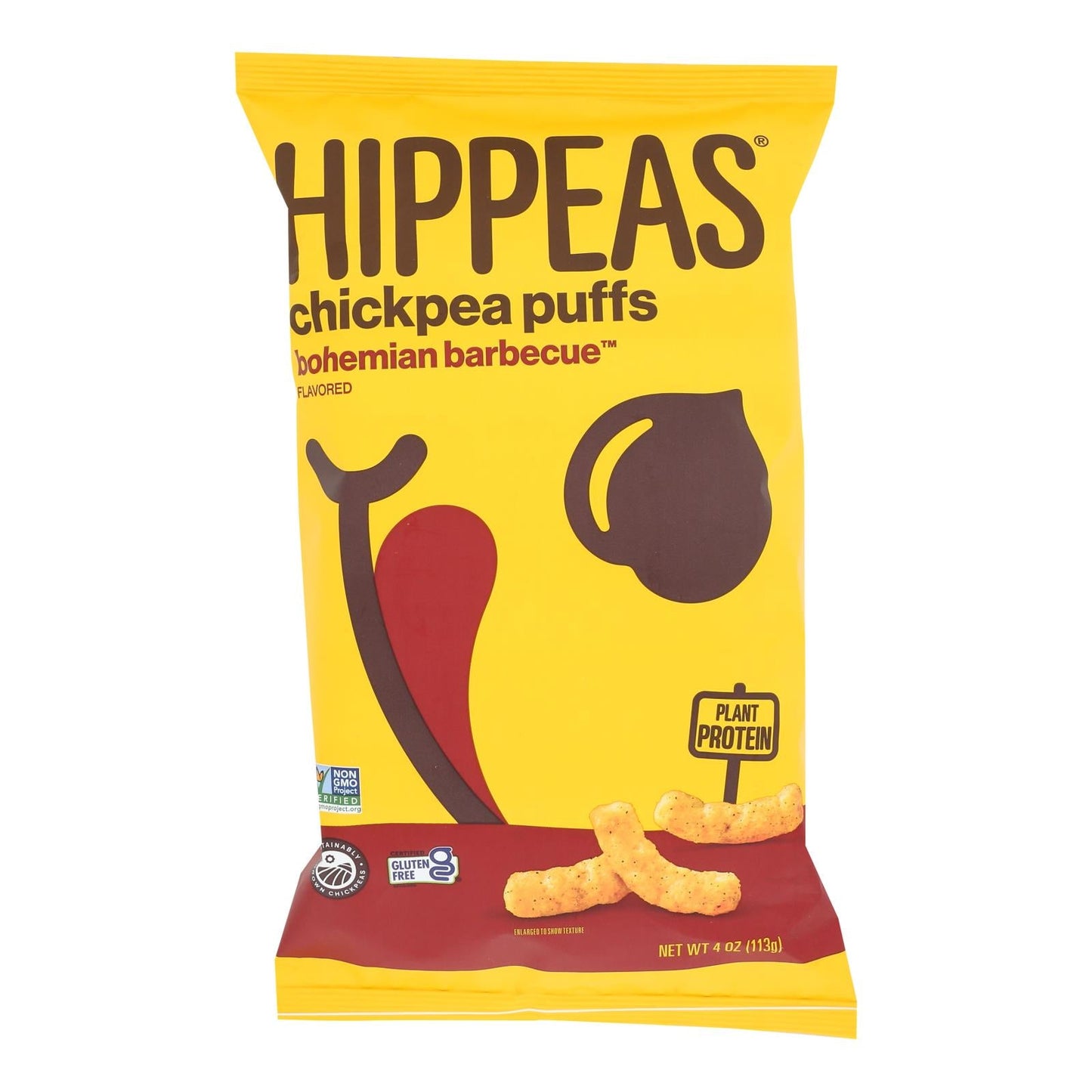 Hippeas Chickpea Puffs Bohemian Barbecue 4 Oz, Case of 12