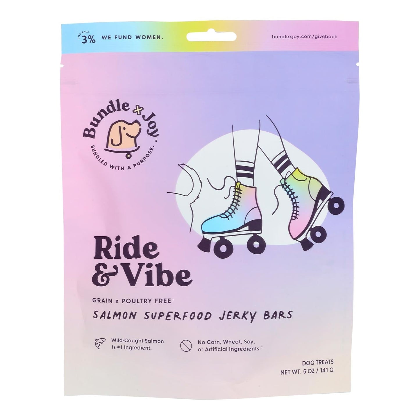 Joy Dog Treat Jerky Bar Salmon - 5 oz Case of 6