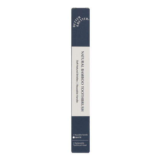 Better & Better Bamboo Toothbrush - White Soft Toothbrush - 1 Each