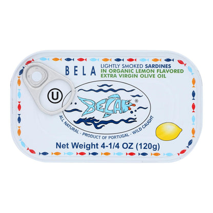 Bela-olhao Extra Virgin Olive Oil Lemon Sauce Sardines - 4.23 oz (Case of 12)