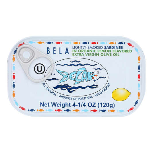 Bela-olhao Extra Virgin Olive Oil Lemon Sauce Sardines - 4.23 oz (Case of 12)