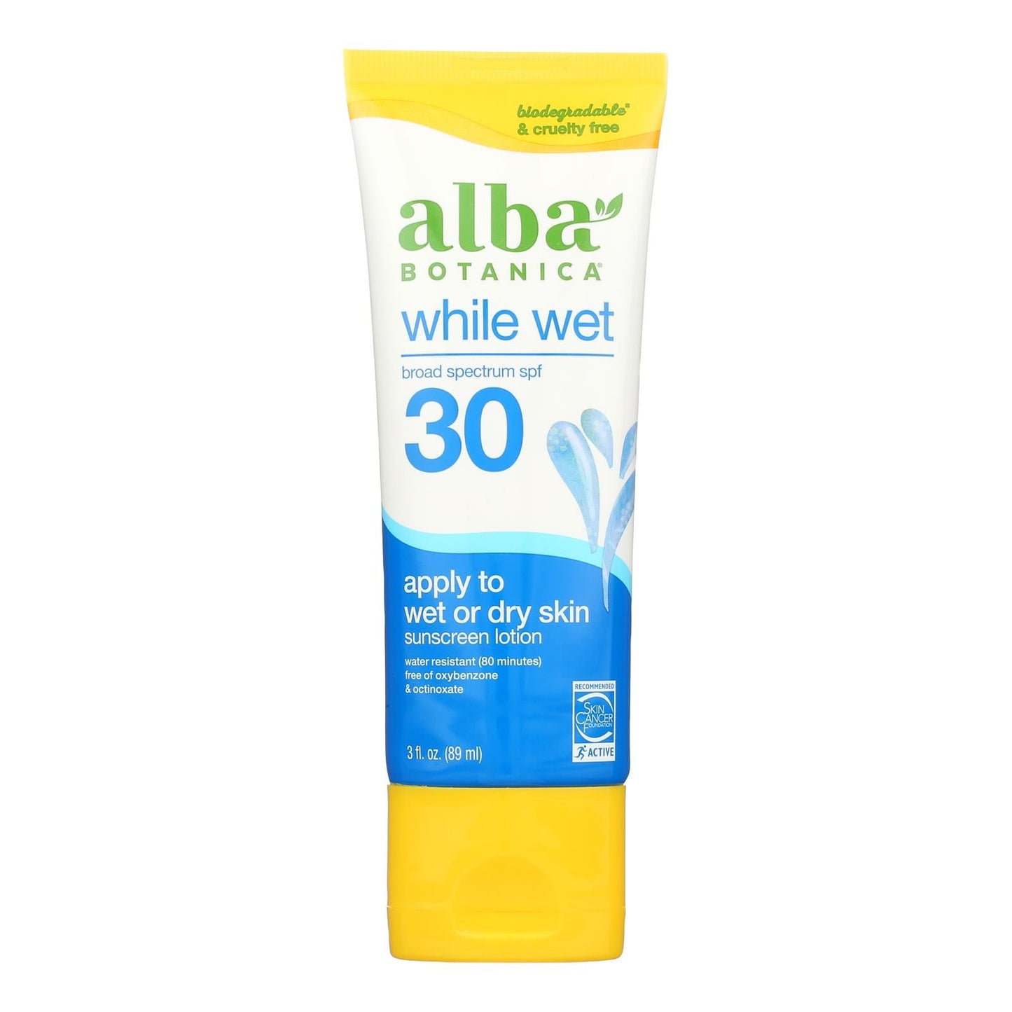 Alba Botanica Sunscreen Lotion SPF30 Whole Wet - 3 Fl Oz