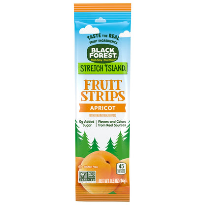 Stretch Island Fruit Strips, Apricot - Black Forest, 0.5 Oz Pack (Case of 30)