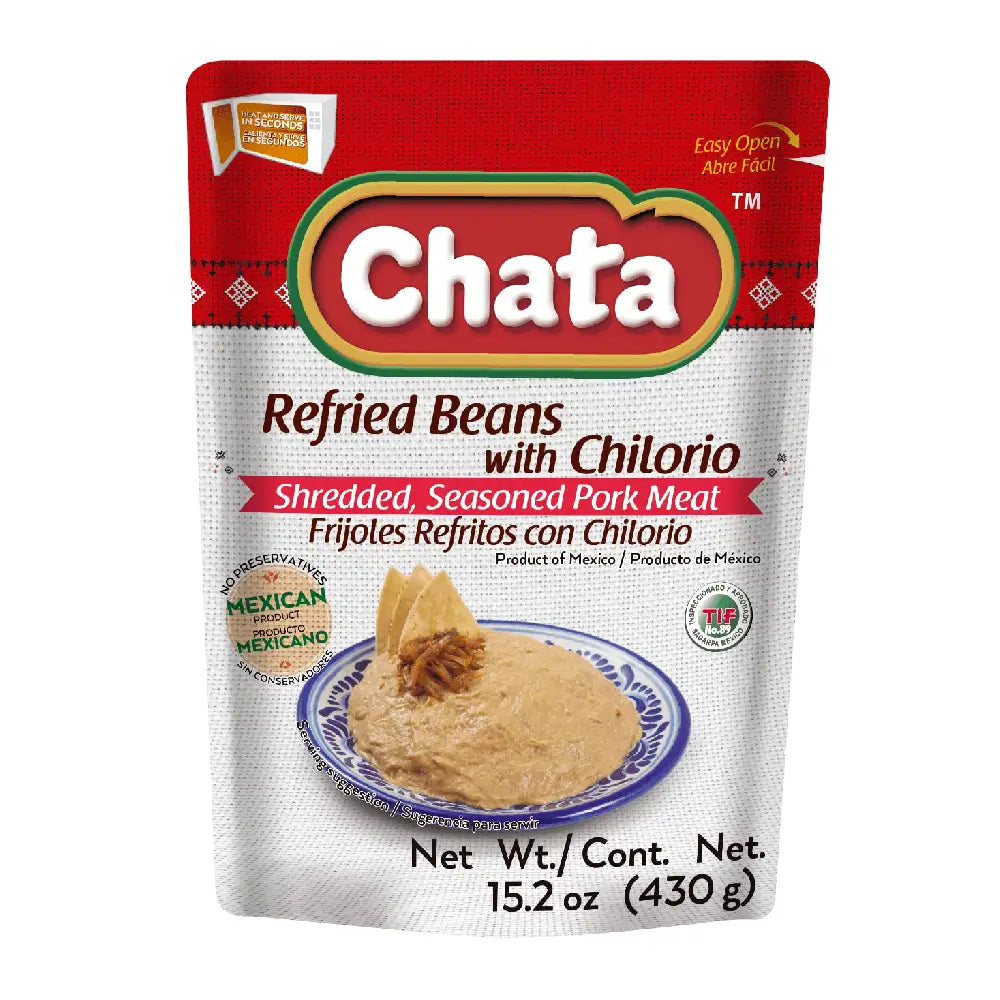 Chata Refried Bean with Chilorio 15.2