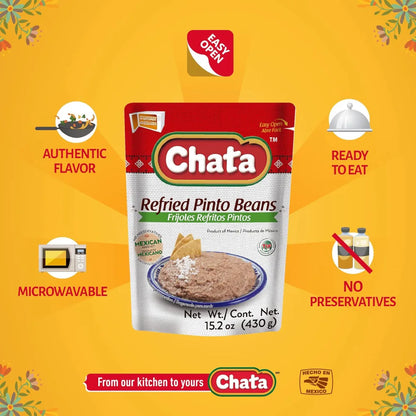 Chata Refried Pinto Beans 15.2 oz