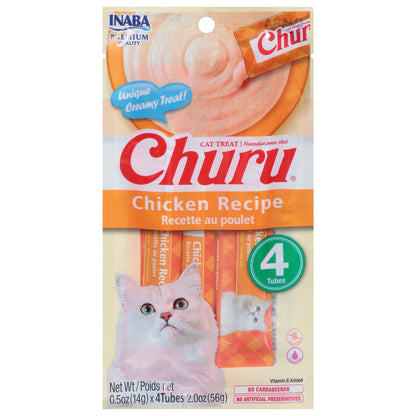 Inaba Churu Cat Puree Chicken Flavor - 2 Oz, 8-Pack