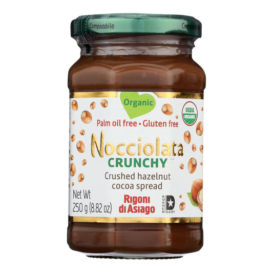 Nocciolata Organic Hazelnut Cocoa Crunch Spread - 8.82 Ounces, Pack of 6