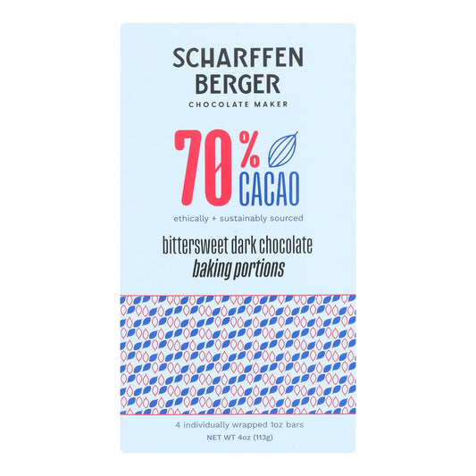 Scharffen Berger Bittersweet Baking Chocolate, 4 Oz Bars (Case of 12)