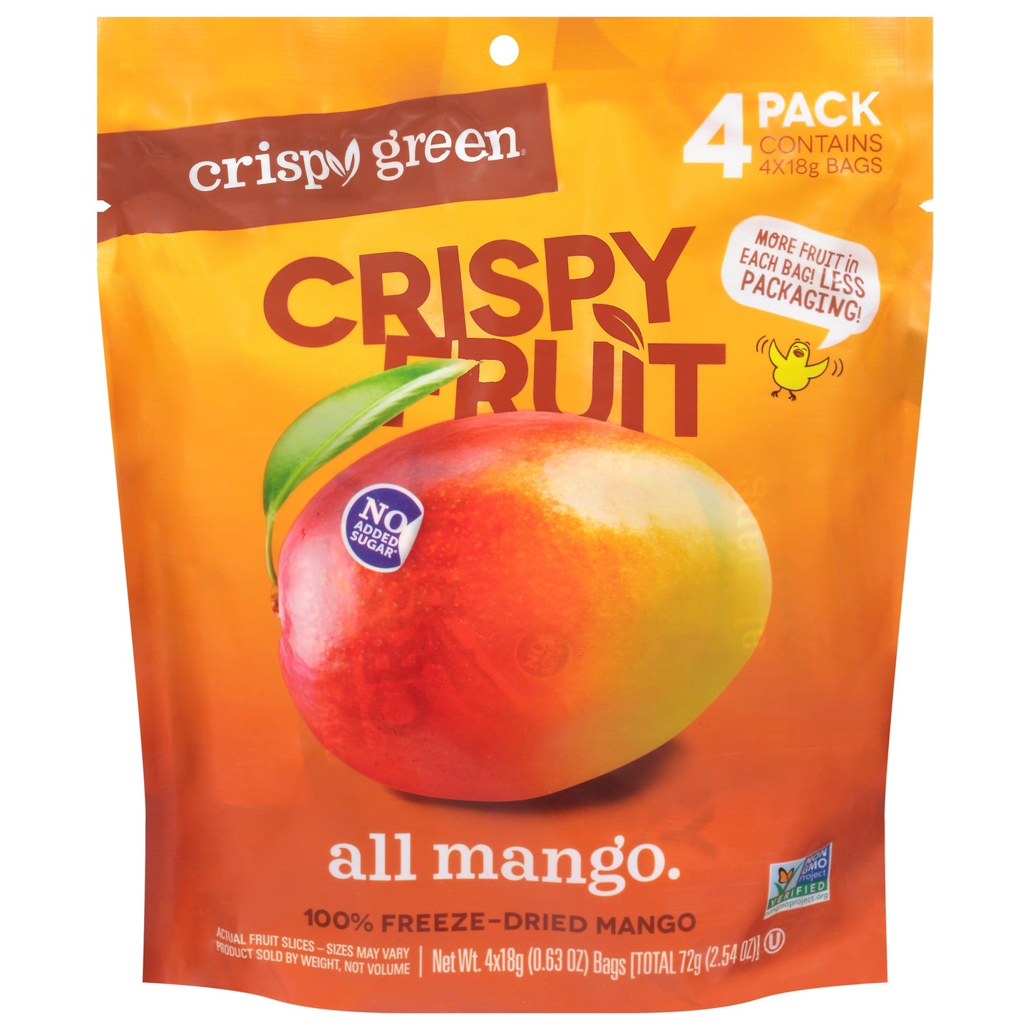 Crispy Green Crispy Mangos - Case of 8 - 4 Pack of 2.54 oz.