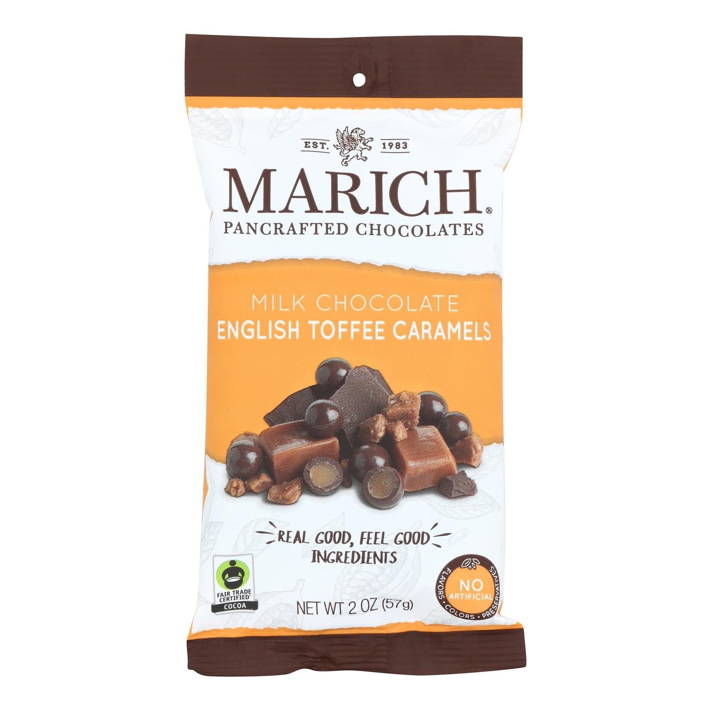 Marich English Toffee Caramels, 2 oz - Case of 12