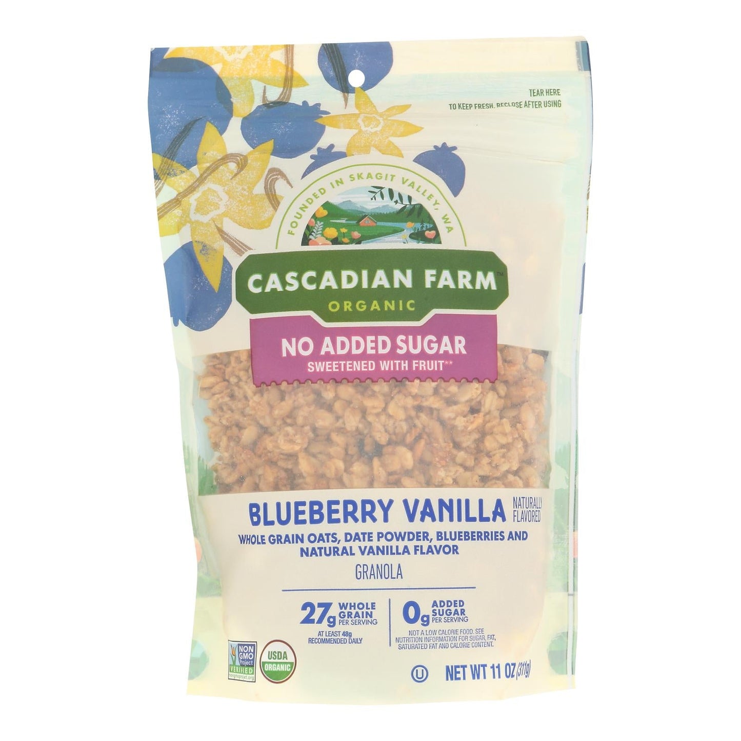 Cascadian Farm Organic Blueberry Vanilla Granola - 11 Oz (Case of 4)