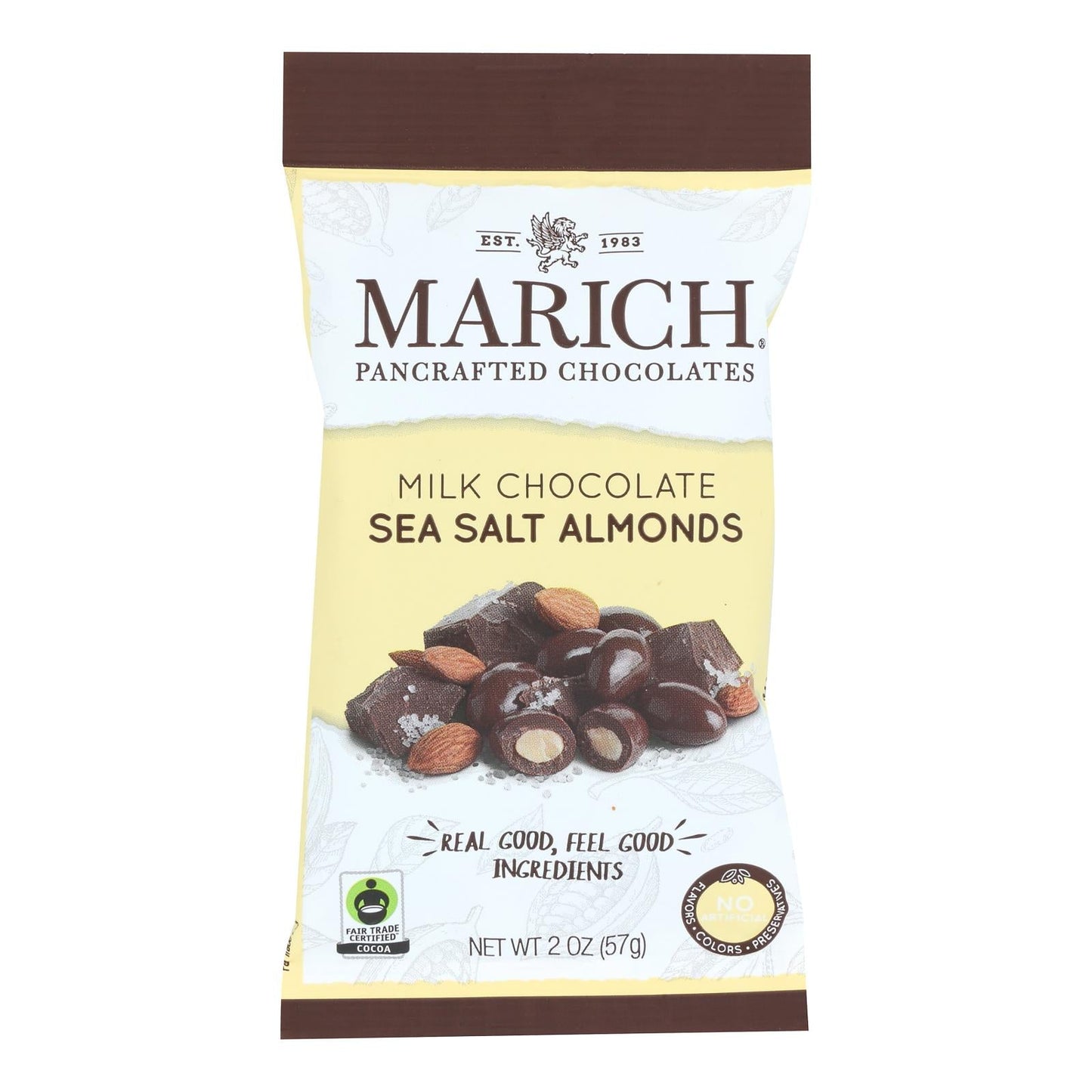 Marich Almonds Milk Chocolate Sea Salt, 2 Oz., Case of 12