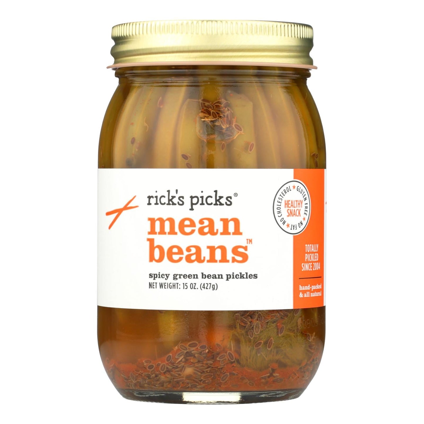 Rick's Picks Mean Beans Pickled Green Beans, 19 oz, Case of 6