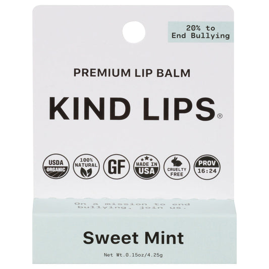 Kind Lips Organic Sweet Mint Lip Balm - 12 Count