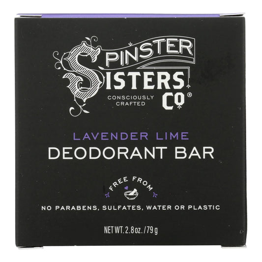 Spinster Sisters Company Lavender Lime Deodorant Bar - 2.8oz