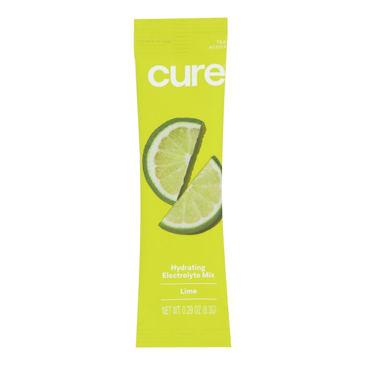 Cure Hydration Electrolyte Drink Mix, Lime - 0.29 Ounces, Case of 8