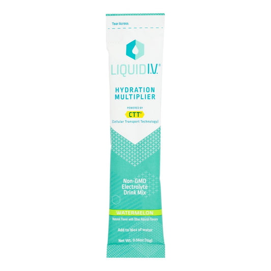 Liquid IV Hydration Multipliers - Watermelon Electrolyte Drink Mix, 0.56 Oz (Pack of 8)